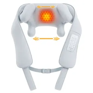MASGRE U21 Gray Cordless Neck & Shoulder Massager with Heat - 6D Deep Tissue Massage, 6 Nodes, Adjustable Width - Fits Broad Shoulders - Ideal for Neck, Back, Traps - Gift for Adults festival