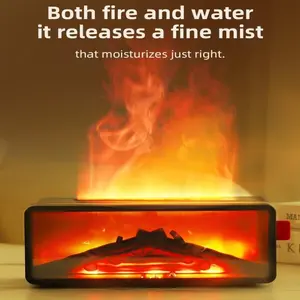 New 3D Flame Volcano Desktop Humidifier Diffuser, Large Mist Capacity, Home Bedroom Use, Christmas New Year Gift