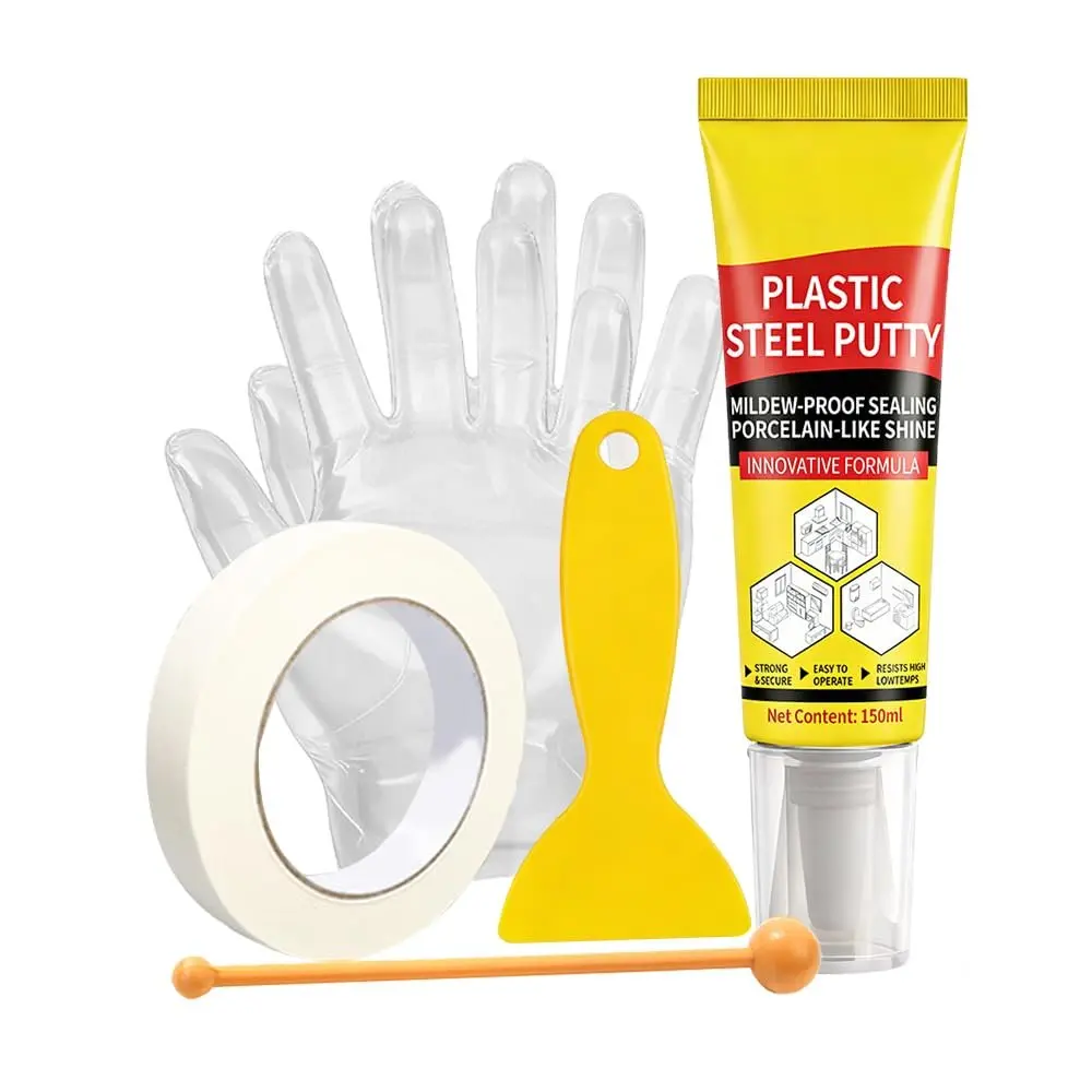 Sealant Caulk, 150ml Large Capacity Kitchen & Bathroom Sealant,  Curing  Caulk for Sink, Shower, Bathtub, Crack & Leak Repair,  Adhesion, White  Sealant