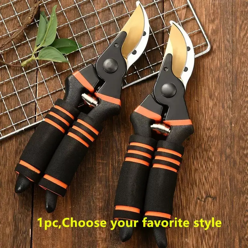 Tree Pruning Shears, Garden Grafting Scissors, Landscape Clippers, Three-Loop Sponge Handle, Durable Gardening Tools