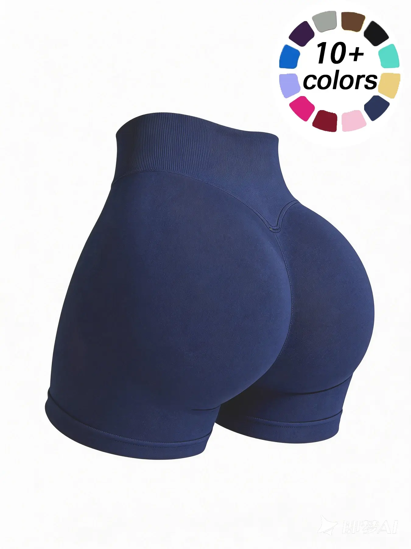 Women's Seamless Stretch Yoga Shorts, Activewear Shorts, Comfortable Fitness Wear for Running & Gym, Outdoor Cycling Shorts, Simple Solid Design