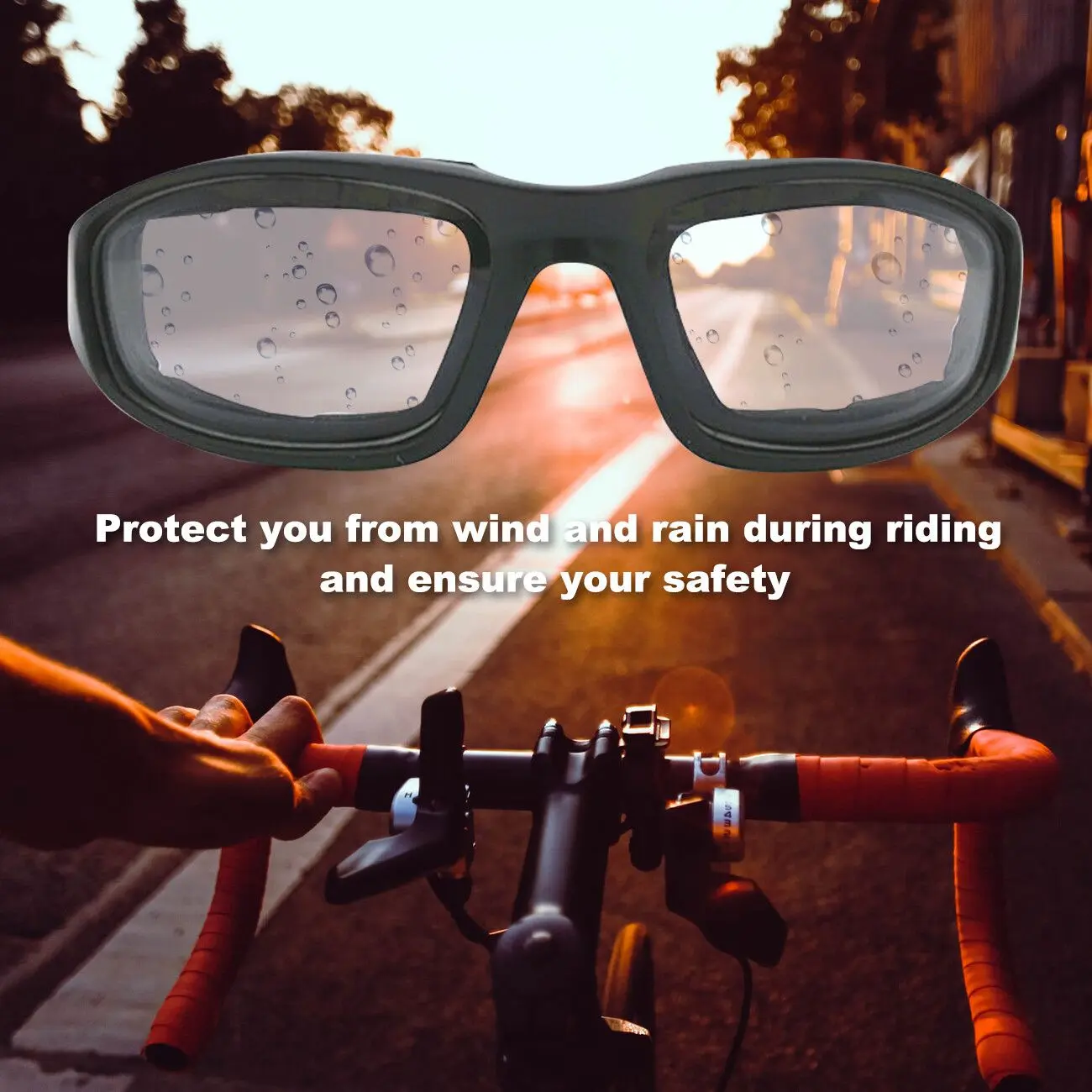 Motorcycle Riding Glasses Wind Resistant Bike Goggles UV Protection Resistant Padded Comfortable Outdoor Sport Goggles