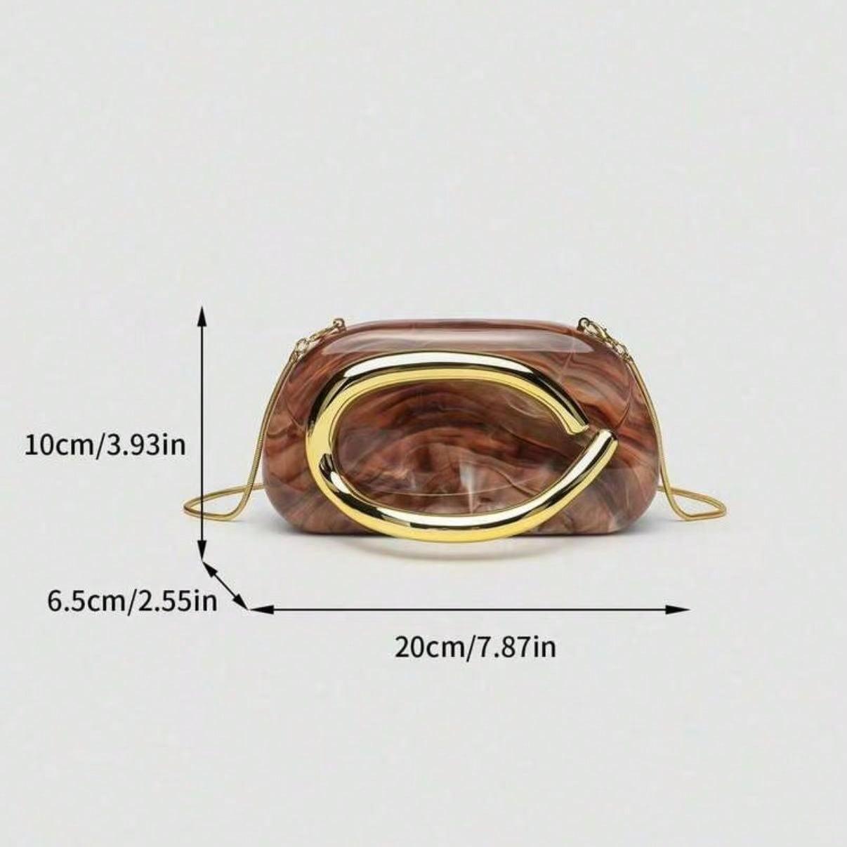 Acrylic Clutch Bag with Chain, Comfortable And Fashionable, Stylish Handbag, Personalized Gift Choice, Accessory Fashionable Style Crossbody Bag Suitable for All Occasions, Affordable Luxury Feel, Rebellious Party Bag, Ideal for Valentine's Day