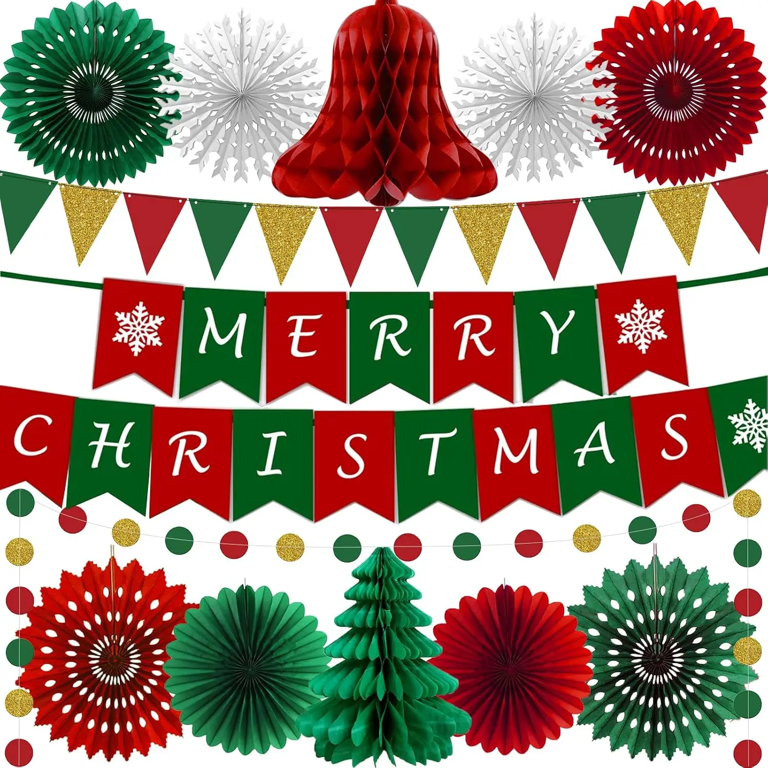 Christmas Party Decorations Christmas Decoration Set, Merry Christmas Banner, Paper Christmas  Decorations - Christmas Party Decorations - Christmas Decorations Indoor  Decor