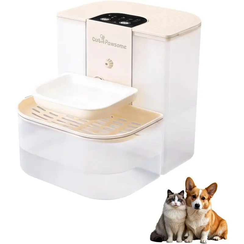 4.5L Cordless Rechargeable Smart Abs+Stainless Pet Water Fountain - Auto Refill Cat Dog Water Dispenser with 3 Flow Levels, Timing Intervals, Fresh Hydration Function - 5592