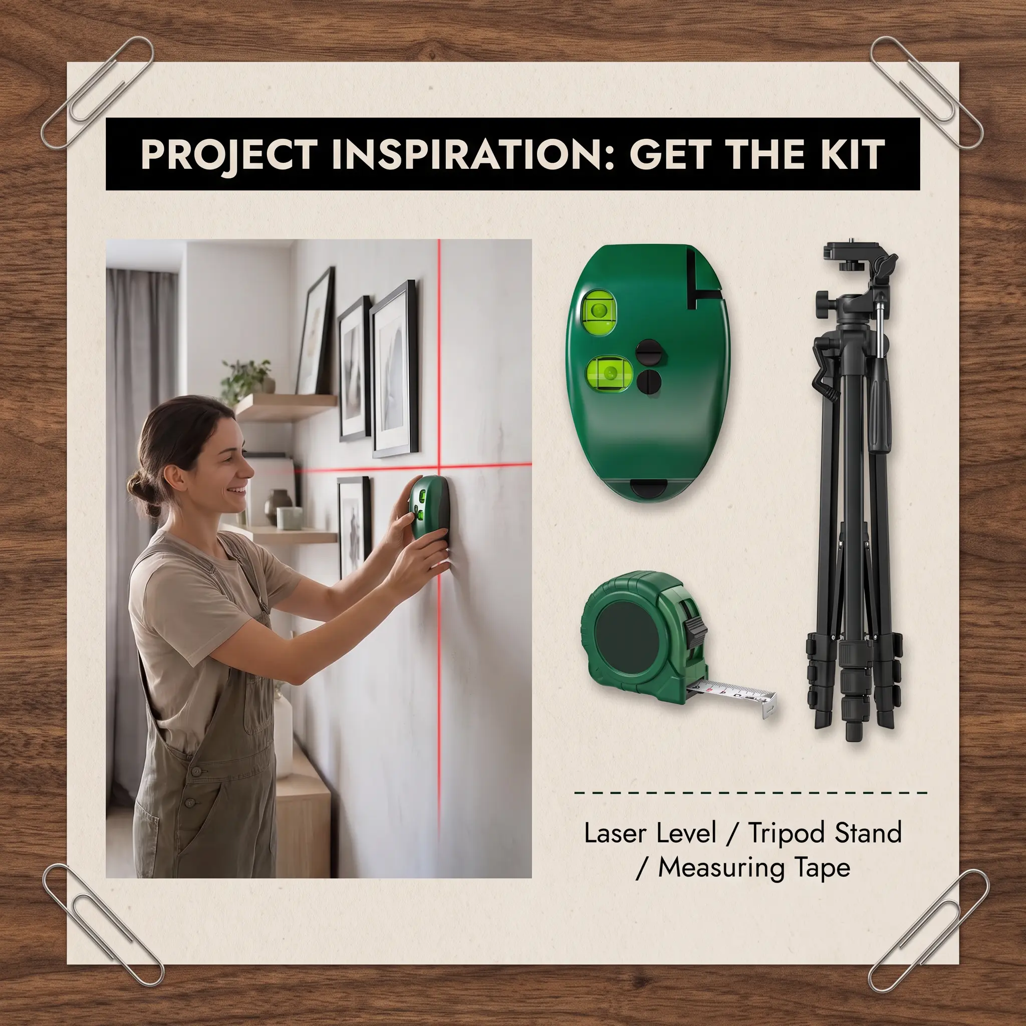 90 Degree Self Leveling Laser Level Tool, Portable High Precision Red & Green Cross Line Laser for Construction, Tiling and Home Renovation