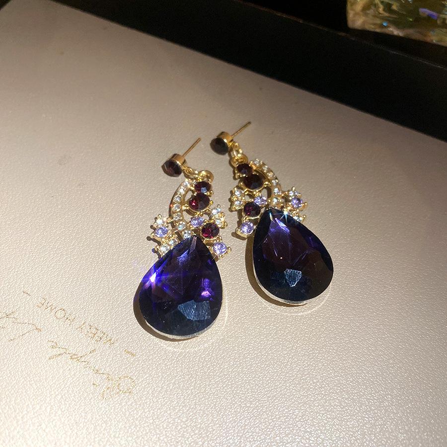 2 Pcs Inlaid Rhinestone Water Drop Necklace Earring Jewelry Sets for Women 2025 Hot Sale Personalized Wedding Bride Accessories