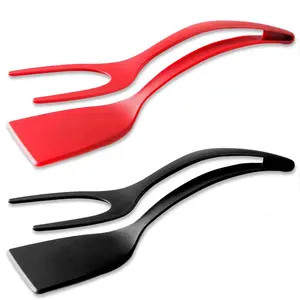 2 in 1 Non-stick Silicone Spatula & Tongs, 2 Counts/set Durable Kitchen Tool for Cooking & Baking, Ideal for Holidays, Utensils