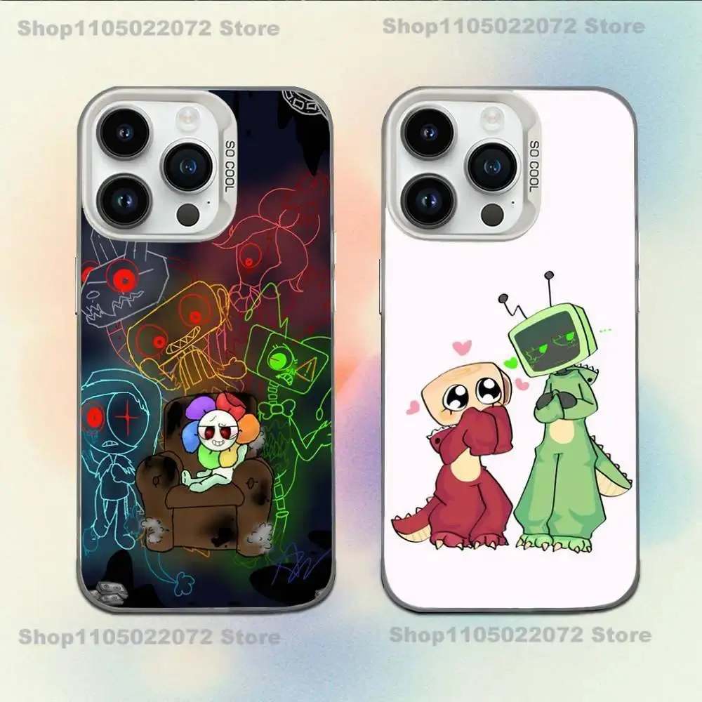 Customized Numbered Character Concept Art D-Dandys W-World Casual Phone Case for iPhone 17,16,15,14,13,12,11,Mini,Pro,E,MAX - TPU+PC Hard Minimalist Durable White Candy Matte Shockproof Cover, Character-Based, Iphone Series