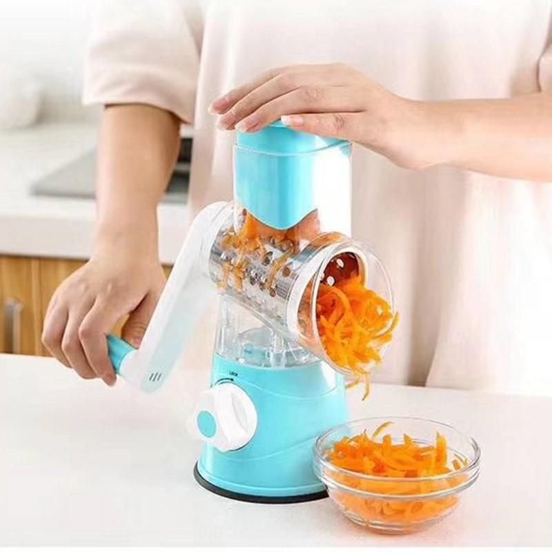Premium Kitchen Multi-Functional Roller Vegetable Slicer Hand-Cranked Shredder and Grater for Potatoes and Cheese, Household Kitchen Tool