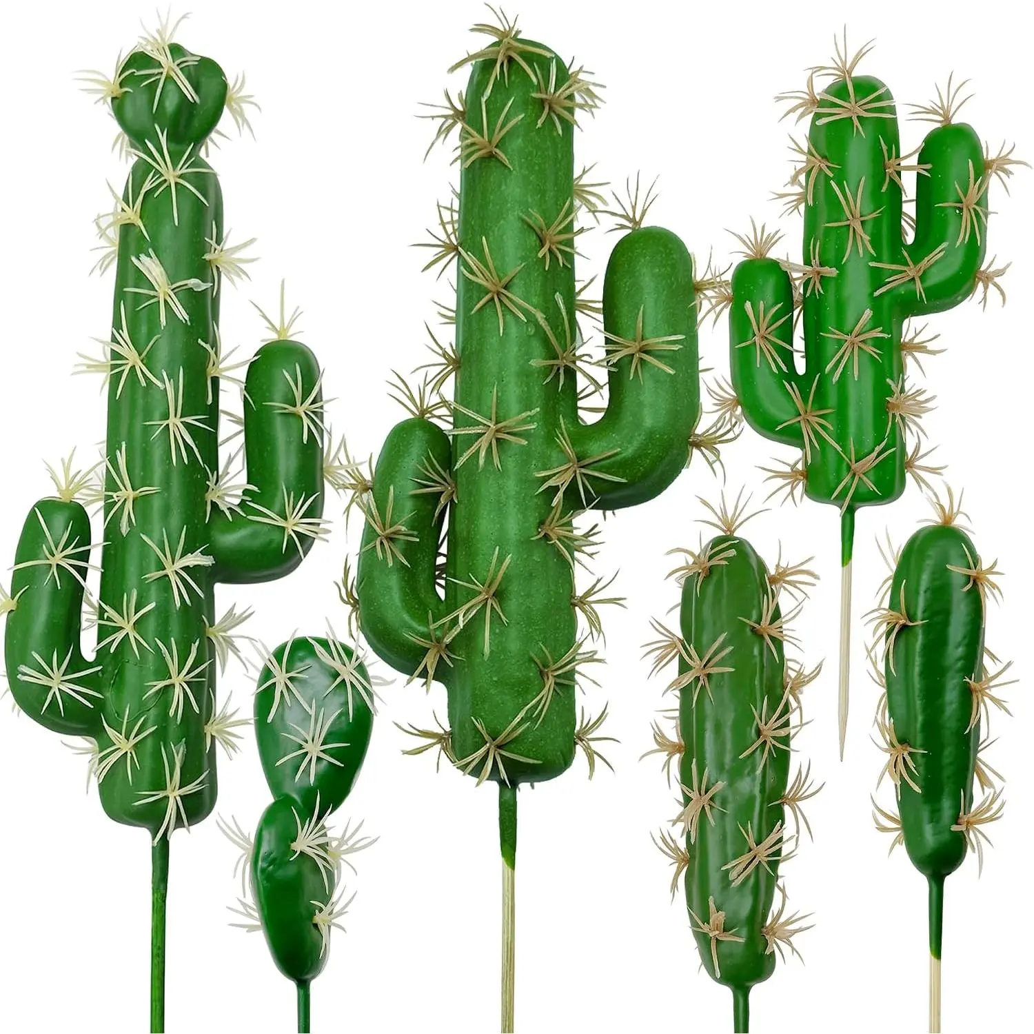 6 count Faux   Artificial Cactus Decor Artificial Succulent  Faux Cactus  Artificial Cactus Succulent for  Decor Indoor Wall Garden DIY