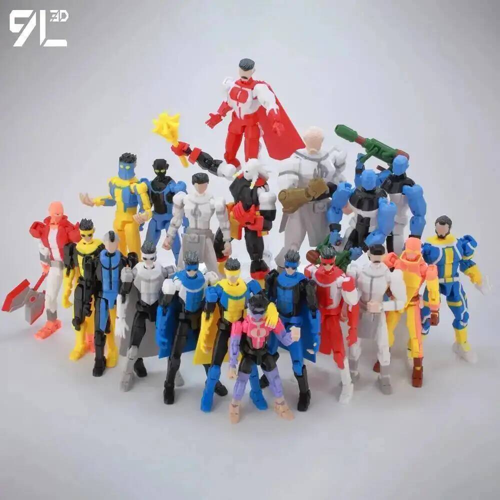 9L3D Printed Dummy 13 Lucky 13 T13 Invincible Omni Warrior  Articulated American Comic Collectible For Your Desk Gift For Friend