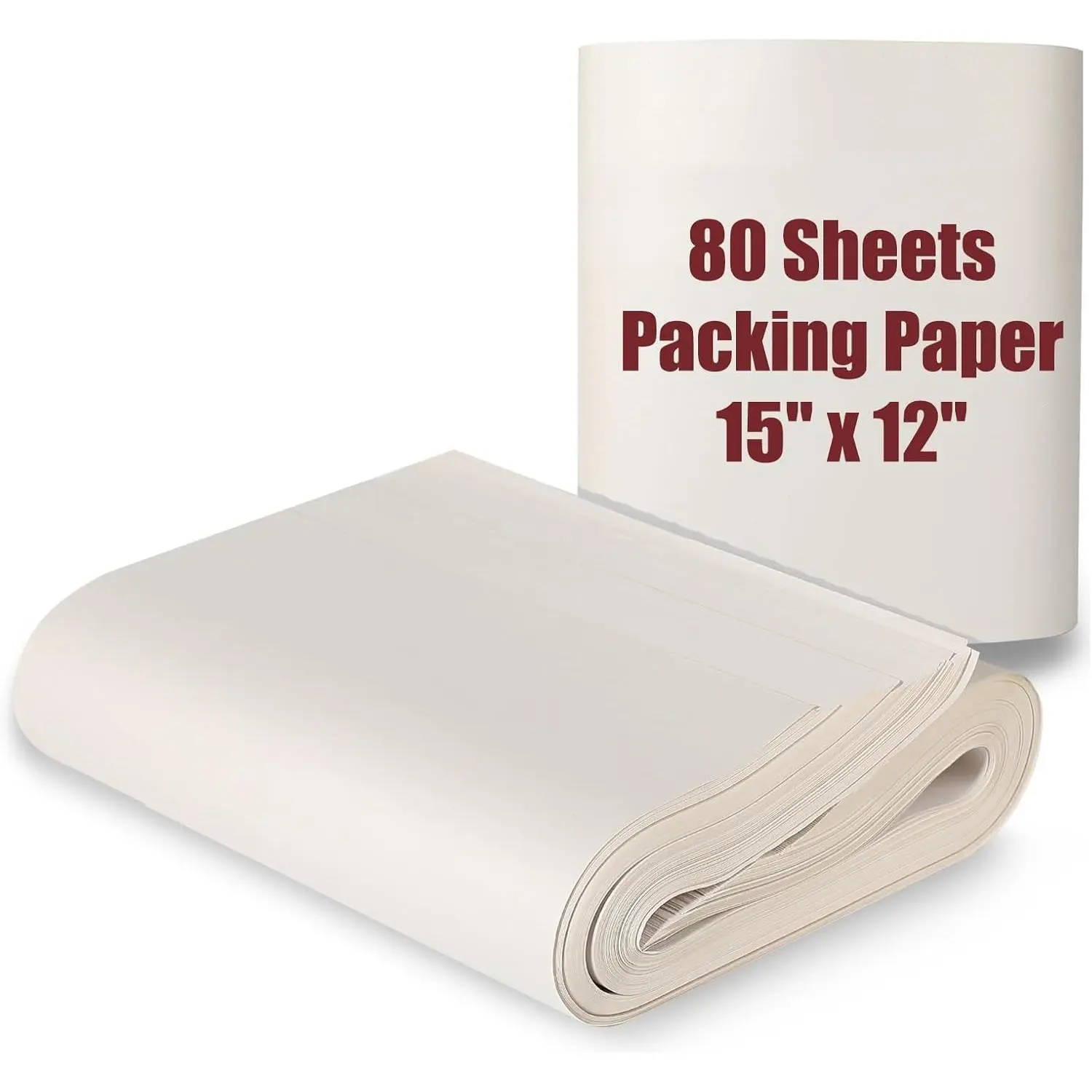 80 Sheets Newsprint Paper, 15"x12" Packing Paper Sheets for Moving Supplies | Wrapping Paper for Moving, Shipping, Packaging, Small Packing Box, Moving Essentials, Dishes Glasses Box Filler Materials