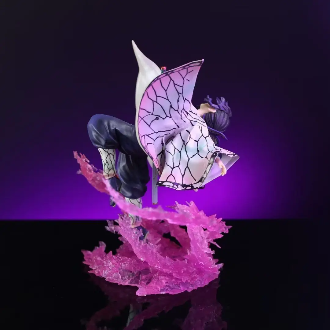 Demon Slayer Gk Model, Nezuko Kamado Blood Demon Form, Butterfly Shinobu Flying Pose, Anime Figure Collectible, PVC Resin Figure, Desktop Display