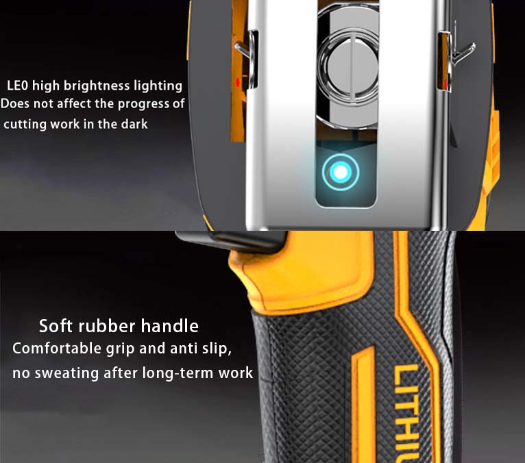 YUNXI Brushless Reciprocating Saw with BladesCordless Multi-Functional Reciprocating Saw – Electric Jigsaw for Wood, Metal & PVC Cutting – Woodworking & Gardening Saw with Battery tool-free blade change