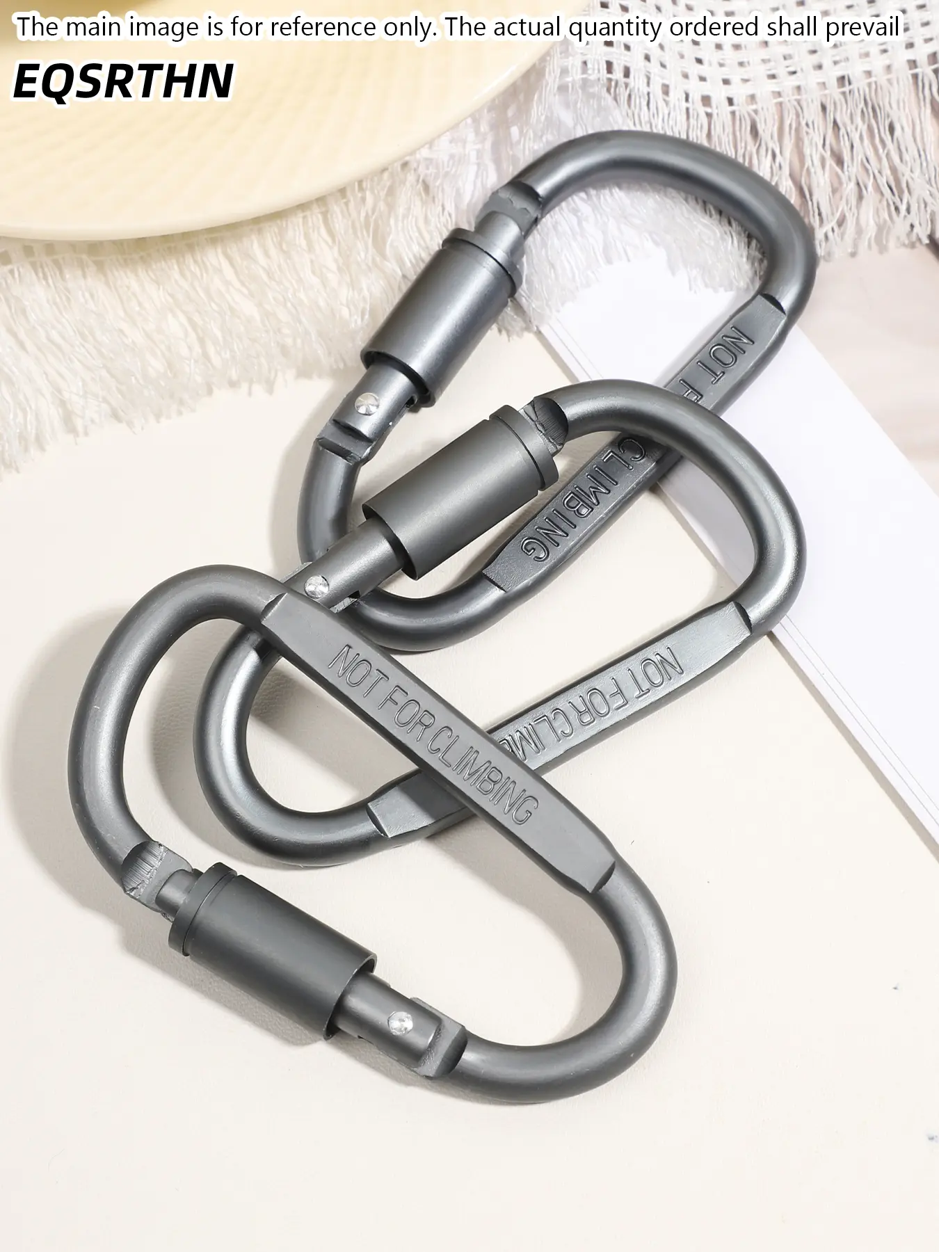 3pcs Heavy Duty Aluminum Carabiner Keychain Clip, Carabiner Clips Heavy Duty D-Ring Locking Carabiner Non-Climbing Tactical Screw Lock Hook for Outdoor Camping Hiking Backpack EDC Keyring Organizer, Men Travel Utility Gear