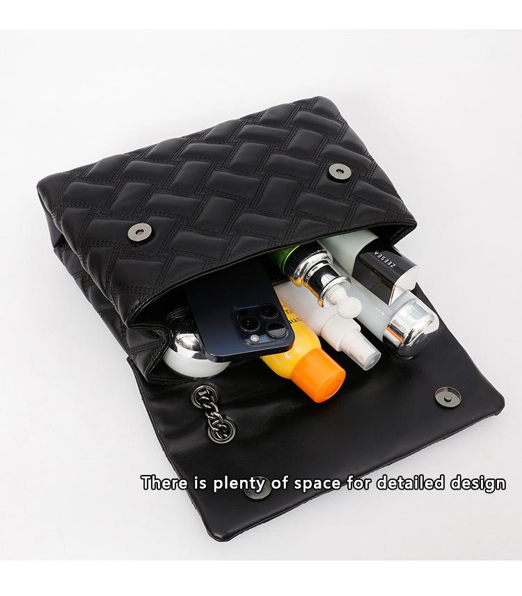 Women's Large Capacity Plaid, Pure Color Rhombic Embroidery Design, Perfect Commuter Mom Bag, Elegant Commuter Bag, All Seasons