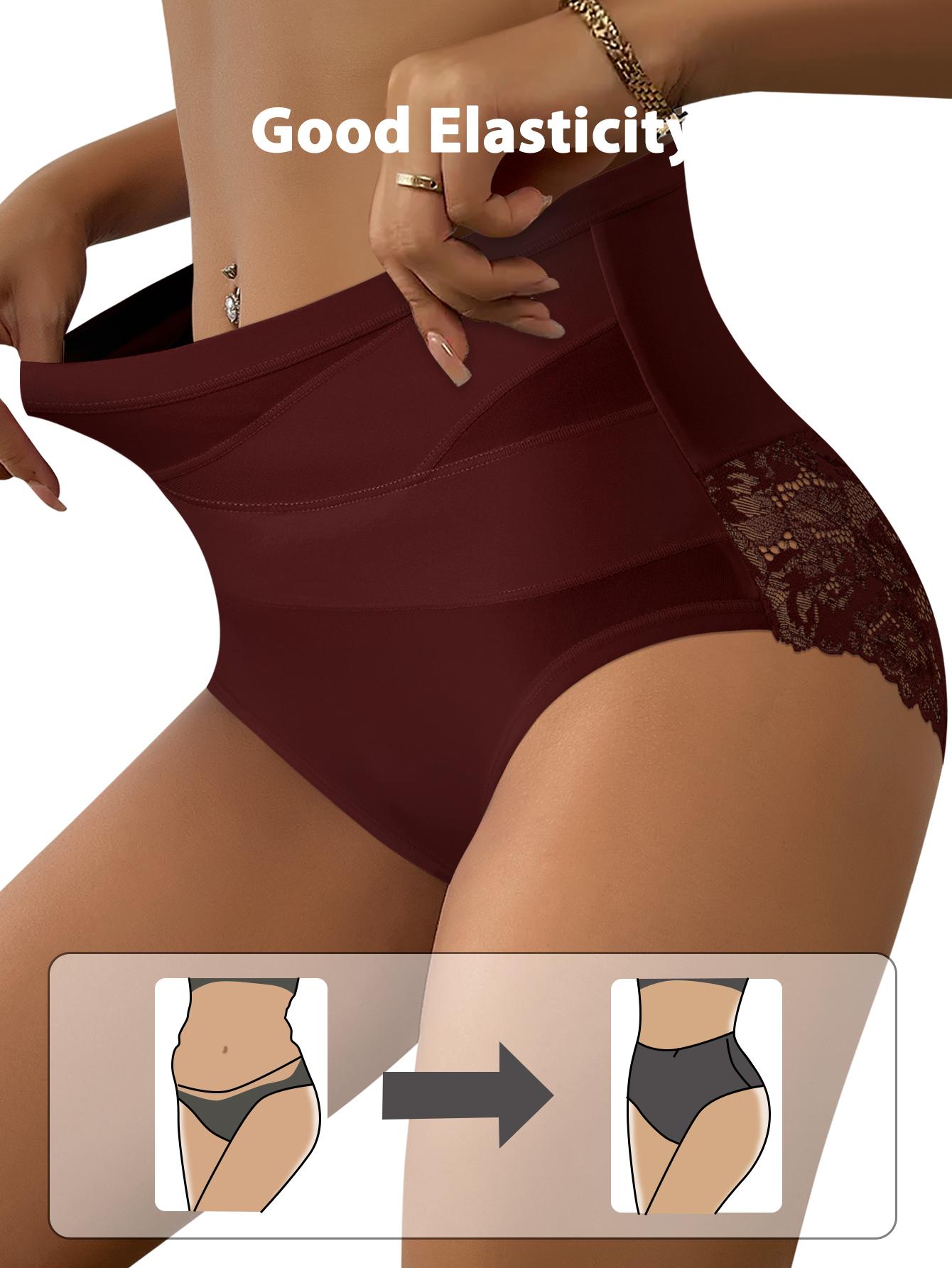 QUASTI 10 PCS Cross Design Skin-Friendly Lace Sexy Women's Underwear, High Waisted Milk Silk Fabric Soft Knicker for Breathable Comfy, Solid Color Panty Female Intimates, Suitable for Daily Wear SpringStatements