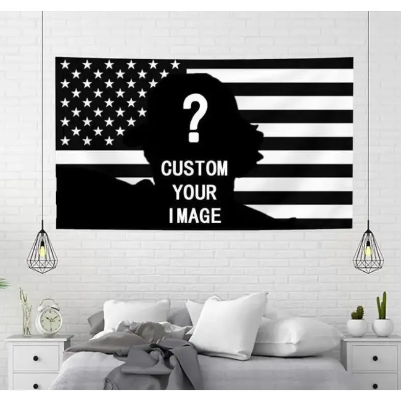 Custom Pink American Flag Tapestry - 5ft x 3ft (60in x 40in) Lightweight High Color Fastness Print Backdrop, Personalized Custom Flags, Bedroom Decor, Father's Day Gift for Home Decoration