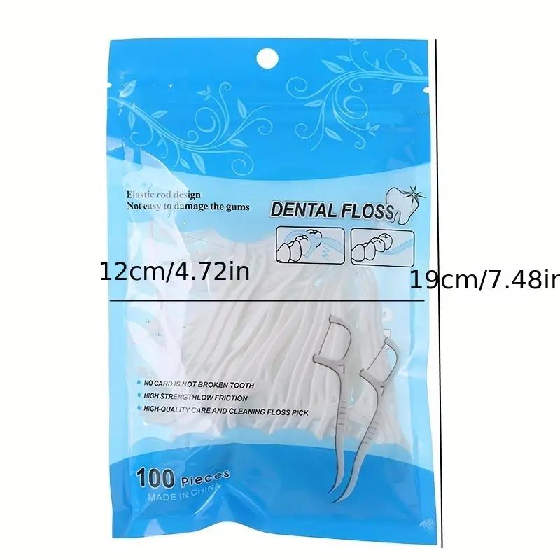 Disposable Dental Floss Picks, 100pcs/set Portable Teeth Cleaning Floss Sticks, Oral Care Products for Home & Travel