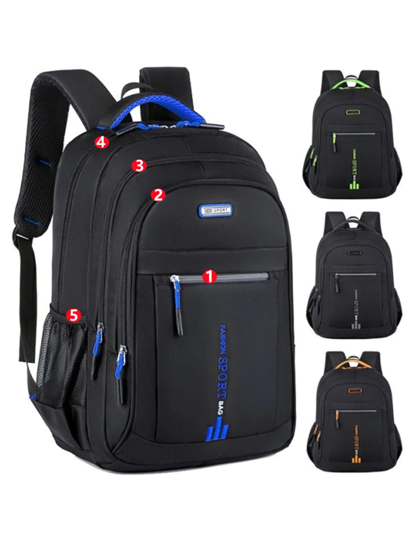Men's Large Capacity Travel Backpack, Adjustable Straps, Multi-Pocket Business & School Bag, Fashion Backpack, Travel Backpack