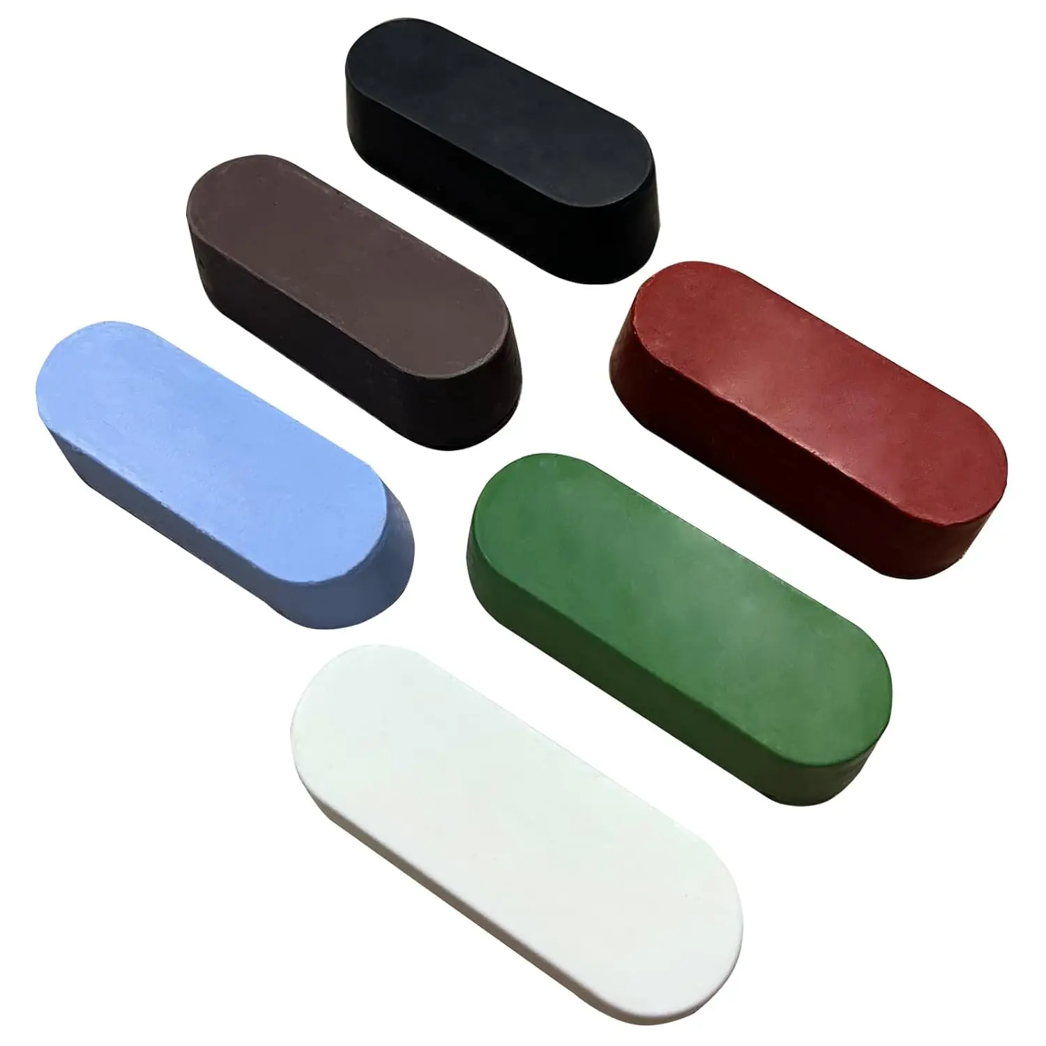Neeki 6Pcs Metal Polishing Buffing Compound for Buffing Wheel, Polish Paste| Each Colors Represent Different Coarse and Fine Grit, Suitable for Stainless Steel, Jewelry, Aluminum, etc.