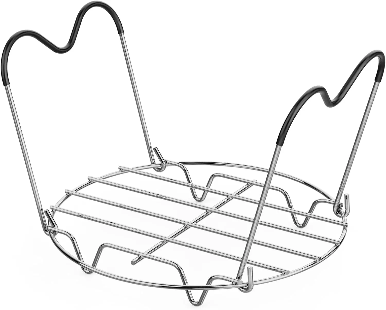 Trivet Rack - Steamer Rack for 6/8 Qt, 7.7 Inch, 1 Pack | Foldable  Handles, 304 Stainless Steel, Dishwasher Safe, for 6/8 Qt  Cooker, Cooking, Cooling, Baking Rack