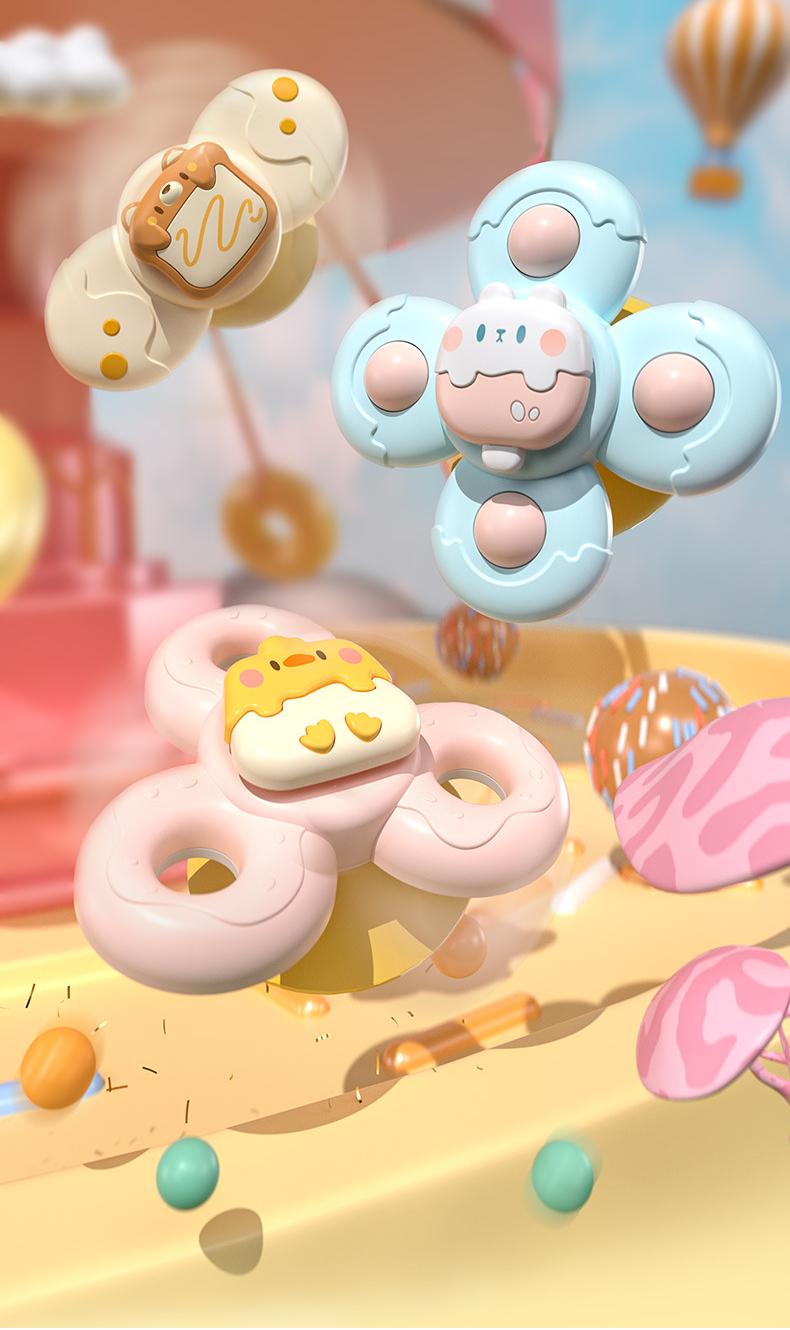 Must-Have Spinning Rattle Toys!Cute Cartoon Design for Newborns ✨