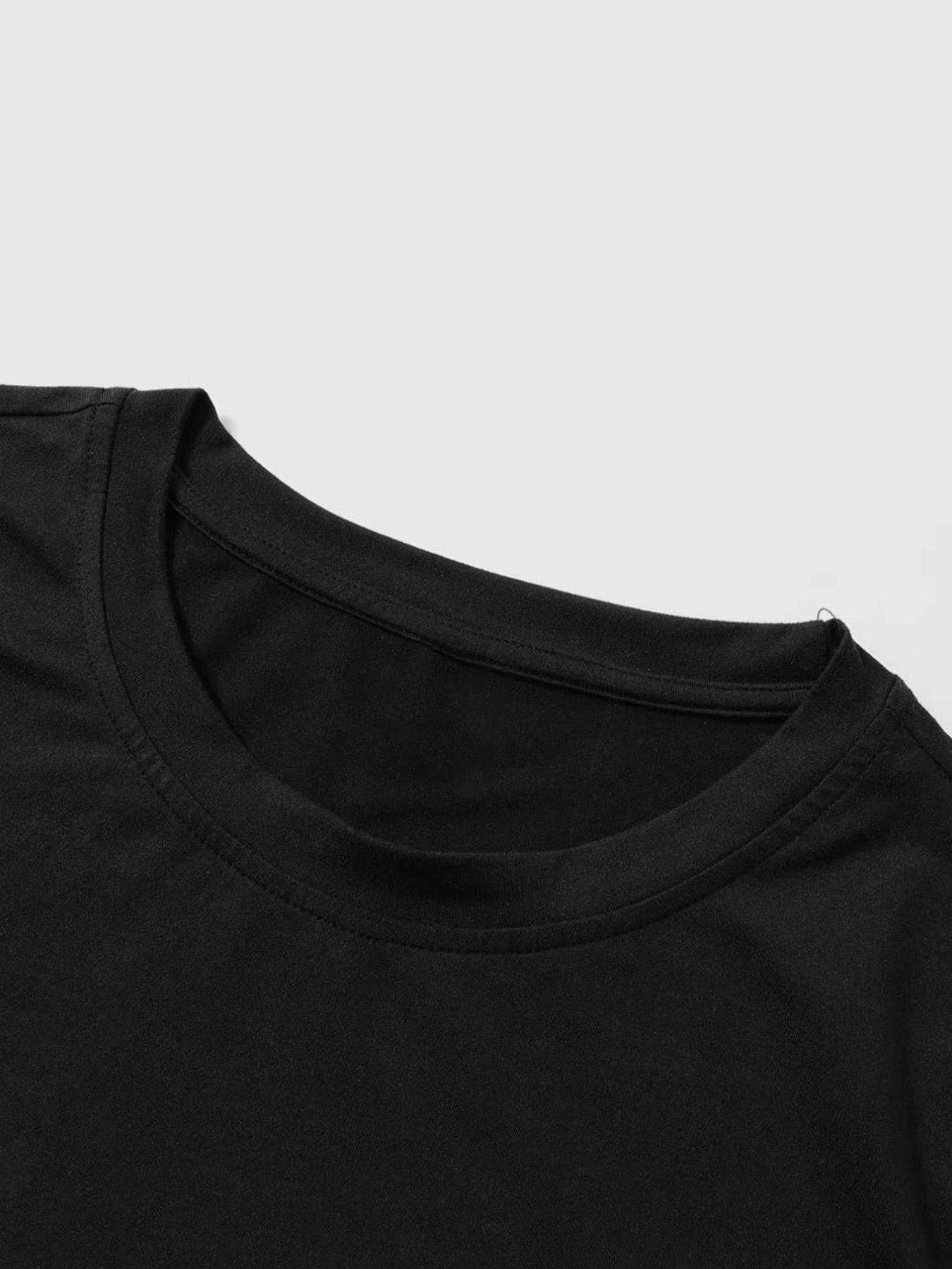 Trendy Short Sleeve & Patchwork Long Sleeve Tee Set, Street Style Fashion, Unique Layered Design, Perfect for Trendsetters