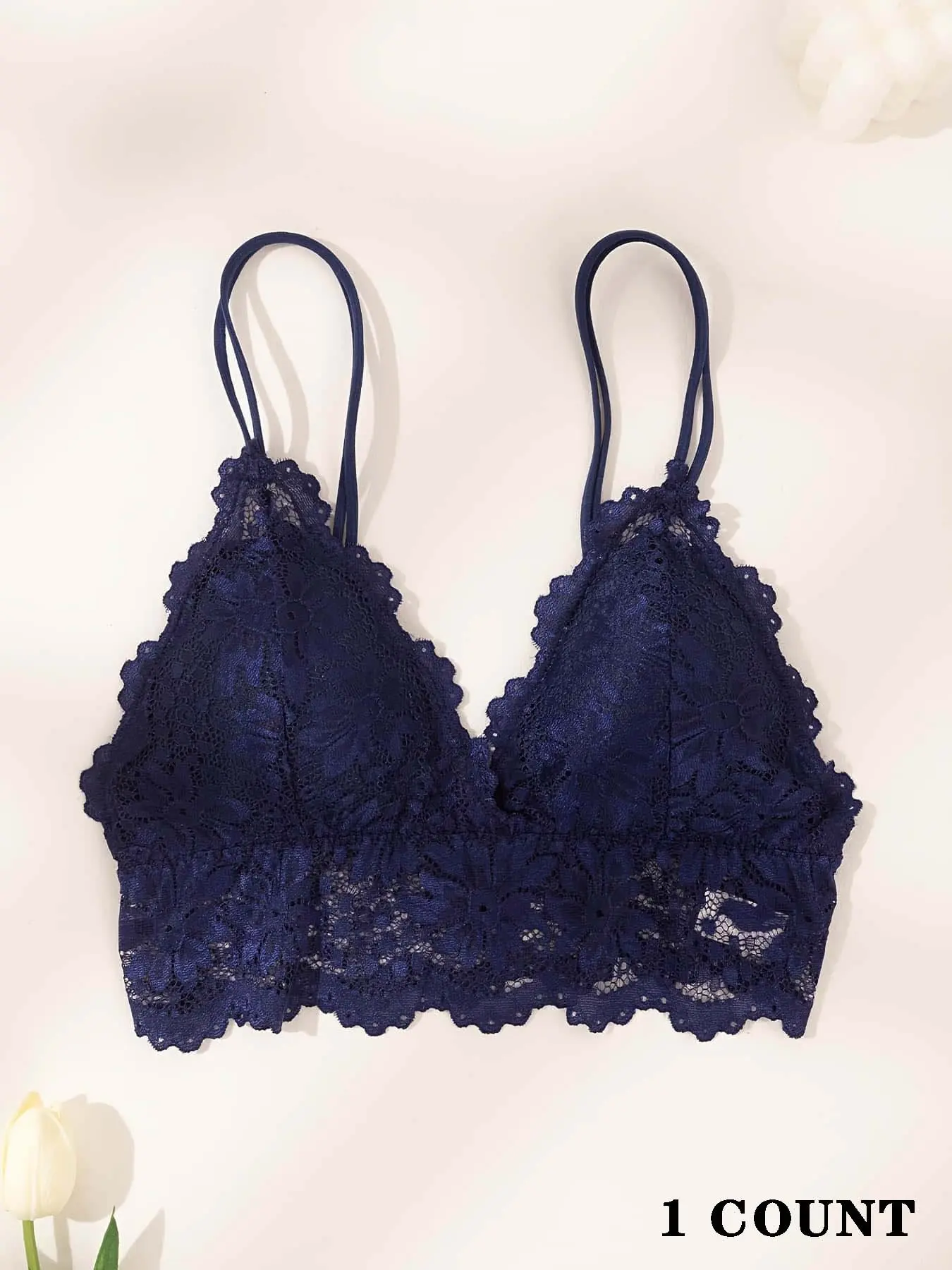 1/2/3/5PCS Trendy Exquisite Lace Bralette Wire-Free Bra  Comfortable & Breathable Seamless Lingerie  Sexy Floral Embroidery Camisole  Multi-color Options
