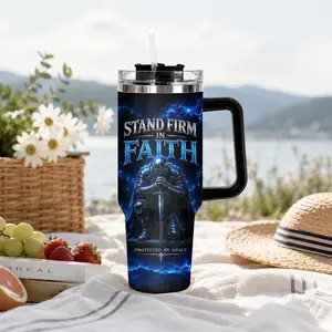 GuLuBoo Animal And God Vacuum Flasks 40oz Stainless Steel Vacuum Insulated Tumbler with Straw Leak Resistant Travel Mug, Portable Water Bottles for camping, Gym & Office, Ideal Holiday Gift