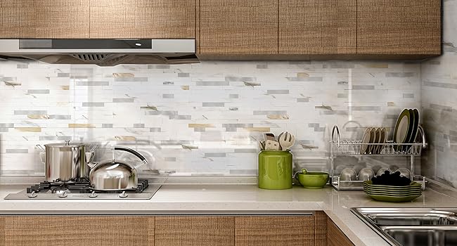 2026 New Peel and Stick Stone Tile Backsplash, Stick on Tiles for Backsplash,, Fireplace (10 Sheets, Bright Carla White) 2026 New Peel and Stick Stone Tile Backsplash, Stick on Tiles for Backsplash,, Fireplace (10 Sheets, Bright Carla White)