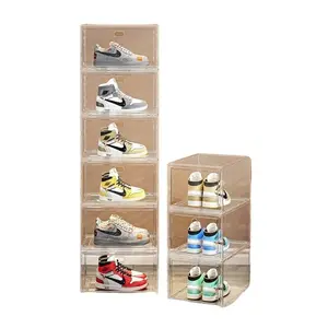10 Transparent Shoe Boxes, Essential for Aj Fans, Side-Opening Design for Easy Access, Perfect Storage Solution, Convenient and Practical