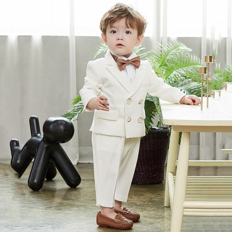 Children's Suit, White Boy Casual Handsome Little Comfortable Birthday Suit