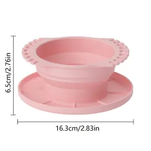 1 Foldable Silicone Makeup Brush Cleaner | Perfect for travel, portable design, suitable for brushes, powder puffs, and sponges, textured surface, travel beauty essential.