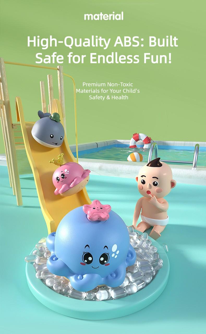 [Upgraded] Viral Whale Bath Toy Sprinkler with RGB Lights| USB Rechargeable Sensory Water Toy for Toddlers & Kids| Automatic Color Changing Fountain| Perfect Birthday & Christmas Gift for Ages 3+| Level Up Bath Time Fun