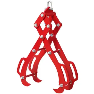 4-Claw Log Lifting Tongs, 5500 lb Static / 4409 lb Dynamic Steel Log Grapple with 32" Opening for Tractor, ATV, Skid Steer & Forestry