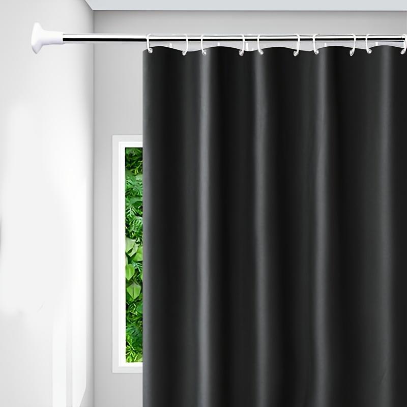 Solid Color Waterproof Shower Curtain, 1 Count Large Size Modern Simple Bathroom Accessory, Bathroom Decorative Curtain with Hooks, Bathroom Accessories for Home Use