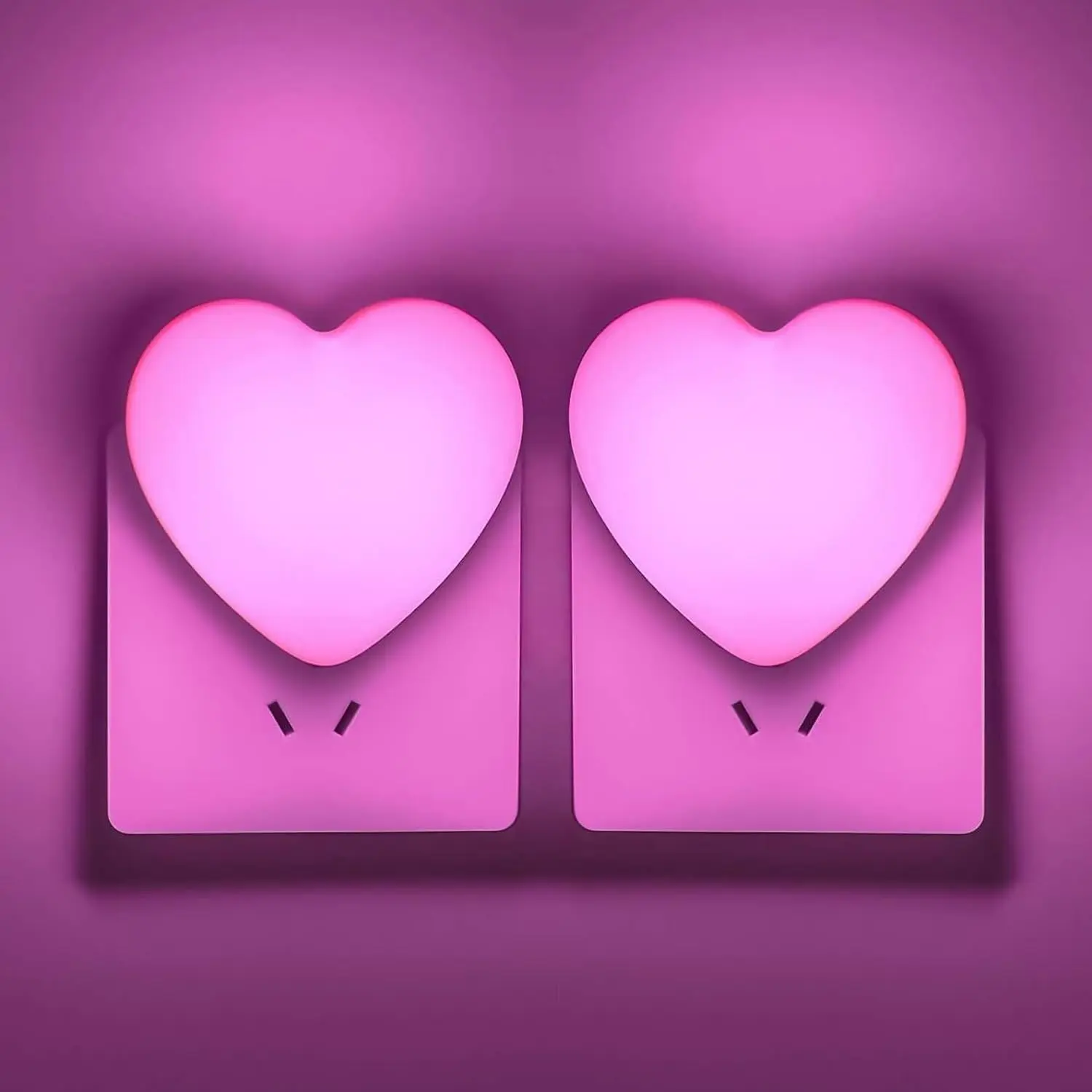Night Lights Plug into Wall, LED Night Light for Kids, Cute Nightlight with Auto Dusk to Dawn Sensor, LED Nightlight with Soft Warm Light for Bedroom, Nursery, Bathroom, Hallway (2Pack Pink)