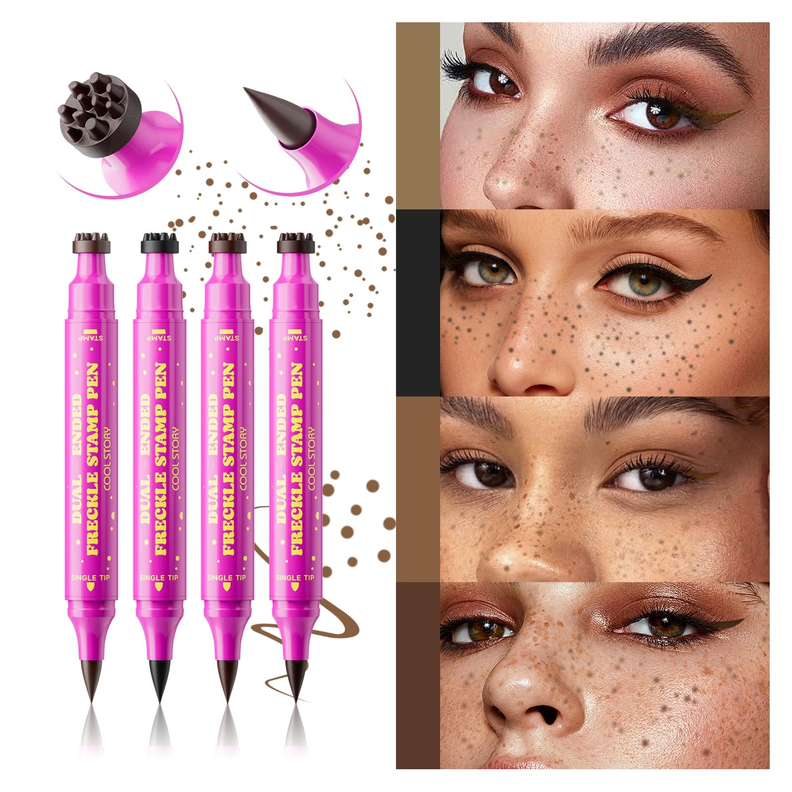 Waterproof Sweat-Resistant Temperature Tattoo Stamp Pen, Lightweight Liquid Formula, Precision Application Tool, Dual-Ended Design, 4 Colors Available