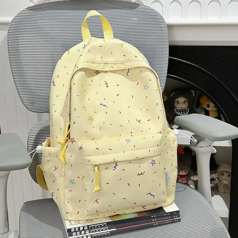 New Style Girl Twin Backpack, Cute Sweet Donut Design, Large Capacity Student Bag, Lightweight Shoulder Bag for Girls