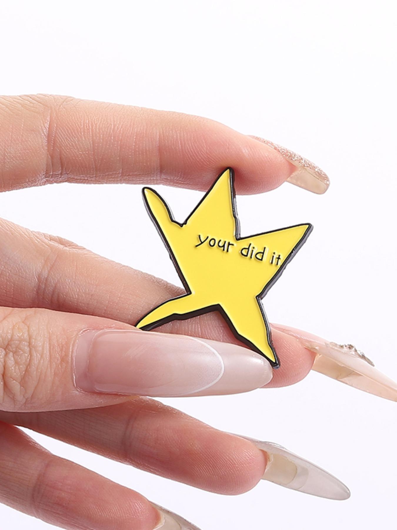 Star Shaped Brooch, Creative Star Design Brooch, Fashion Accessories for Women & Men, Cute Enamel Pin Suitable for Backpacks, Jeans, Scarves, Hats Decoration, Jewelry