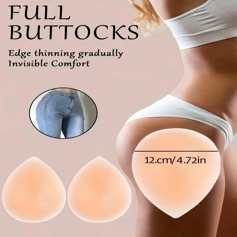 Women's Invisible Silicone Pads, Body Shaping Hip Enhancer Inserts for Jeans, Leggings