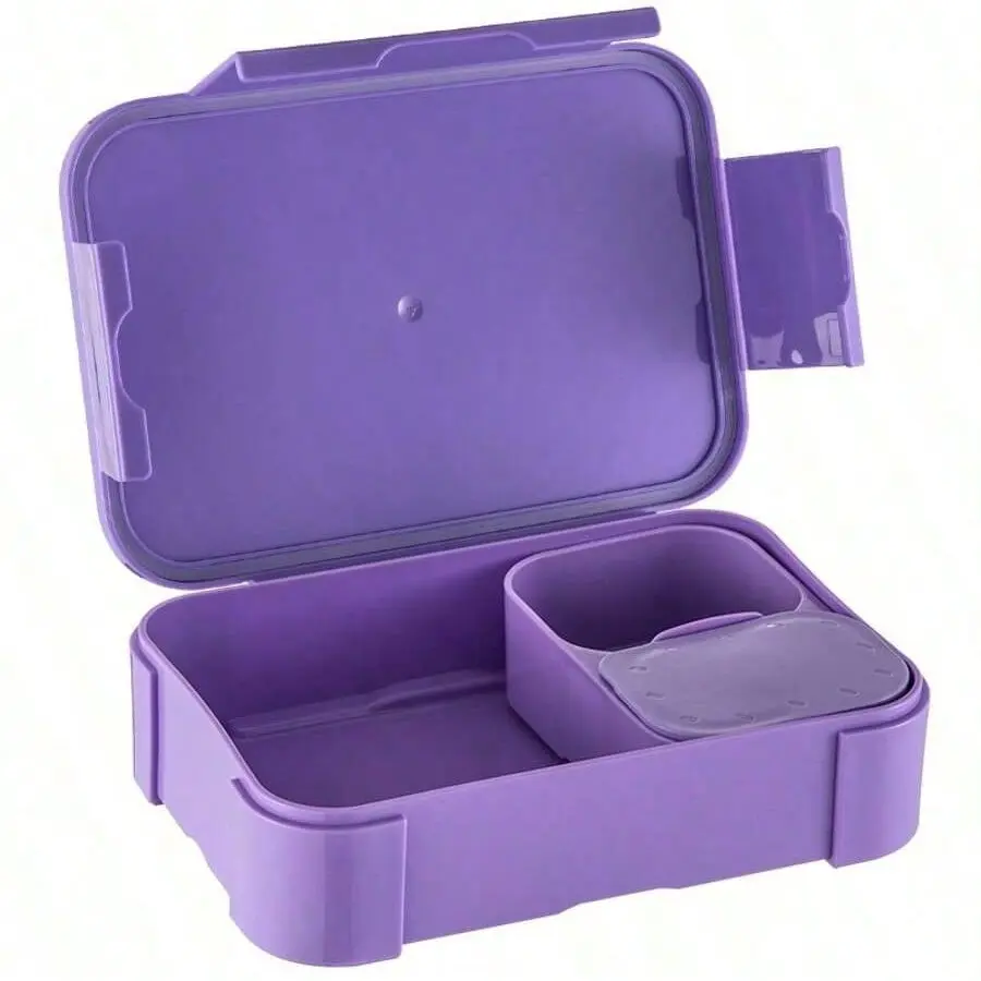 Mini Lunch Box with Compartments, 900ML Leak-Proof Bento Box, Sandwich Adult Lunch Box, Microwave/dishwasher Safe