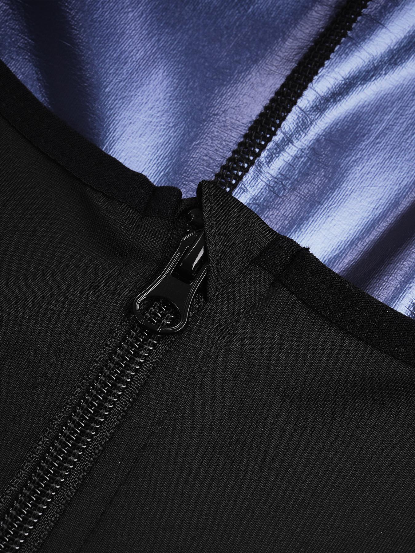 Women's Plain Zip Front Open Bust Sports Tummy Control Romper, Workout Gym Yoga Exercise Sports Romper, Ladies Sportswear Clothing for Indoor Outdoor Wear, Sports Jumpsuit