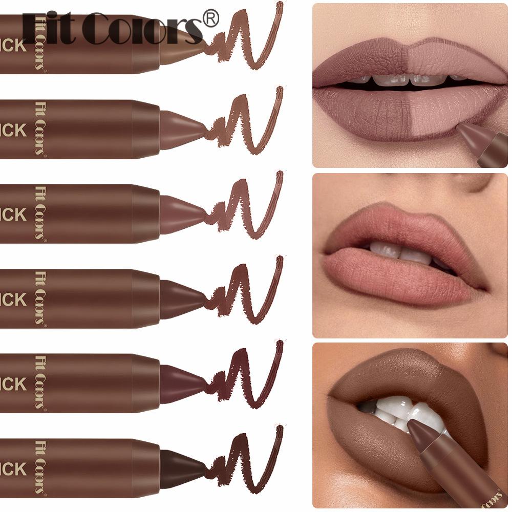 Erinde Matte Lipstick Crayon for Women, Warm Reddish Brown 24 Hour Lipstick Lip Liner Pencil, Neutral Lip Stick Long Lasting Waterproof, Vegan & Cruelty-Free