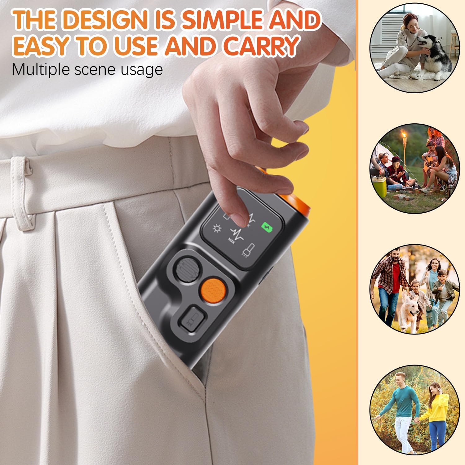 Dog Bark Deterrent Device, 1 Box Rechargeable Dog Bark Control Device with LED Flashlight, Dog Training & Behavior Aid Tool for Outdoor, Pet Gear, Pet Supplies, Easter Gifts, Pet Products