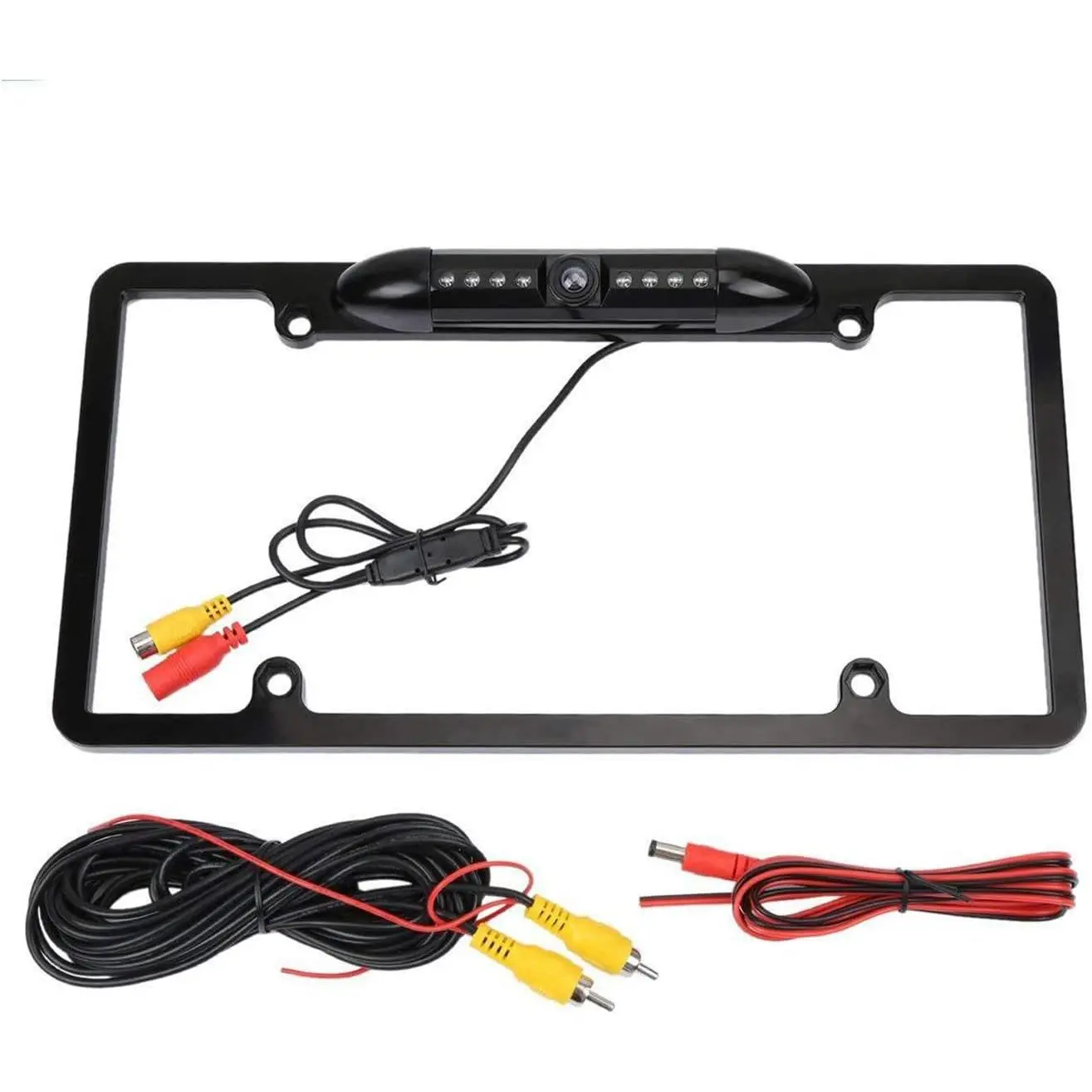 AOCISKA License Plate Frame Backup Camera, Rear View Camera with 8 LED, 170 °   Viewing Angle Night Vision Car Camera,Waterproof Backup Camera Vehicle Universal for Car,SUV,Truck