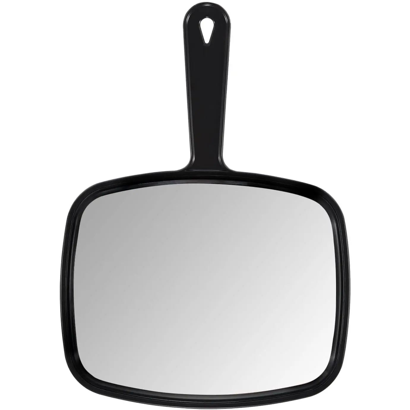 Hand Mirror,9.3" L x 6.7" W Barber Mirror, Black | Handheld Mirror,Hangable, Distortion-Free, Salon Supplies, Hand Mirror for Men and Women, Shaving, Makeup