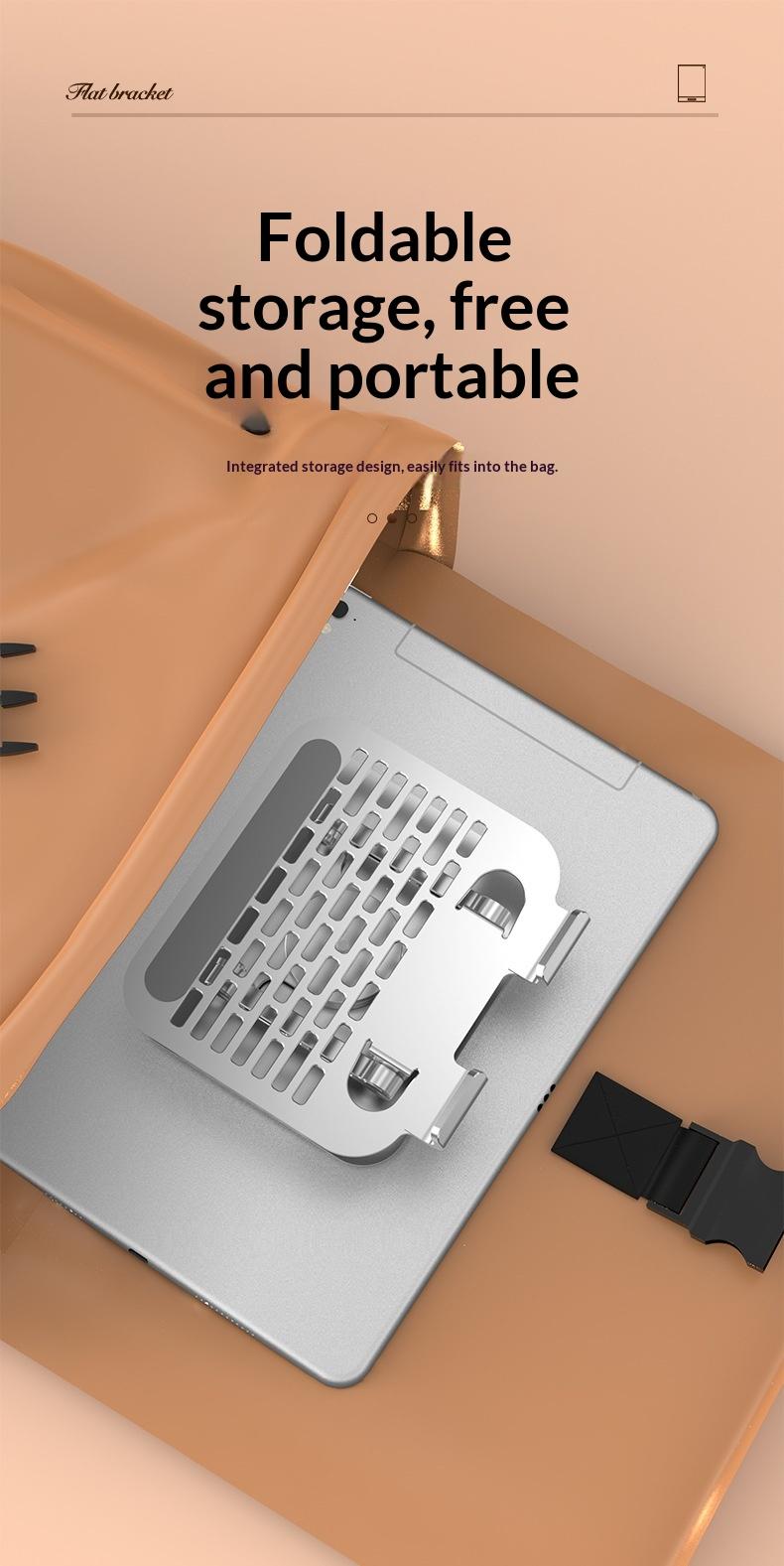 Desktop holder, mobile phone tablet, computer holder 360-degree rotating metal, high-end lazy live broadcast drama chasing artifact